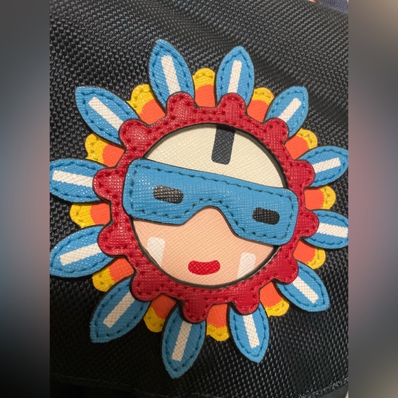 Tory Burch Limited Edition Classic Sunflower Backpack Used Few Time Navy Blue - Picture 3 of 5